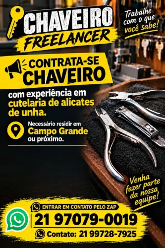 CHAVEIRO COM EXPERIÊNCIA EM CUTELARIA