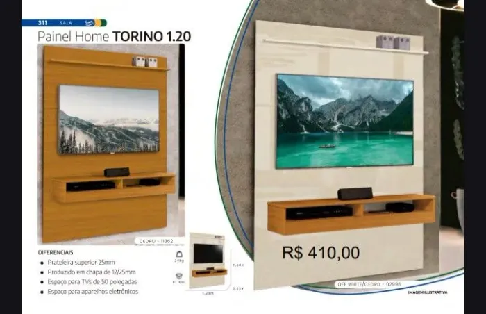 Rack e painel na promoção ?