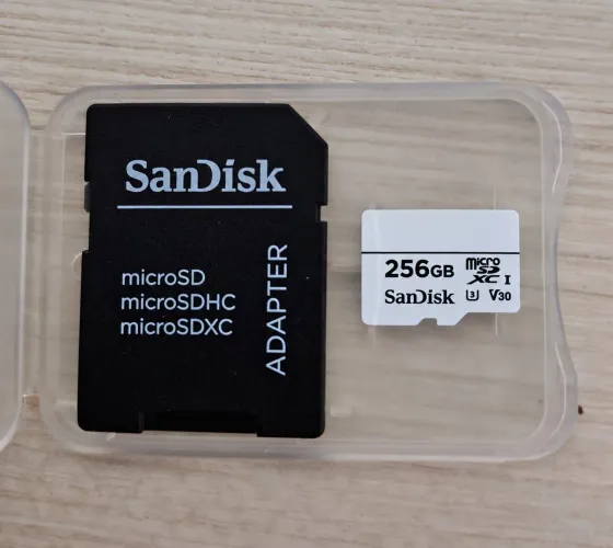 Cartão MicroSD 256GB U3 V30 UHS-I - Novo, Nunca Usado