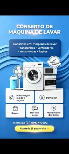 Manutenção em máquinas de lavar