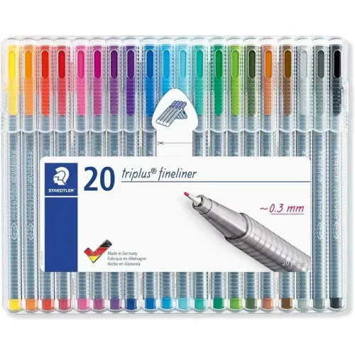 Caneta Fineliner Triplus 0.3mm STAEDTLER 20 cores