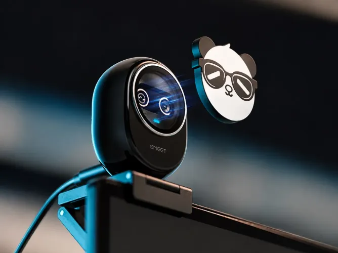 Webcam EMEET Piko 4K UHD com IA + Tripé