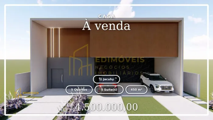 Alphaville Jacuhy: Casa Moderna com 5 Suítes e Espaço Gourmet  Serra  ES