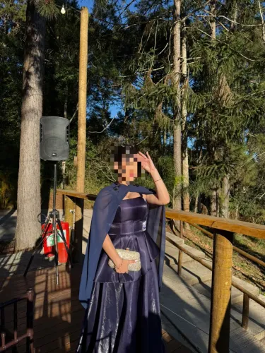 Vestido de Festa Azul Marinho