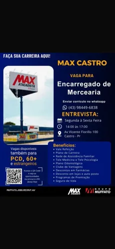 Vaga: Encarregado de Mercearia