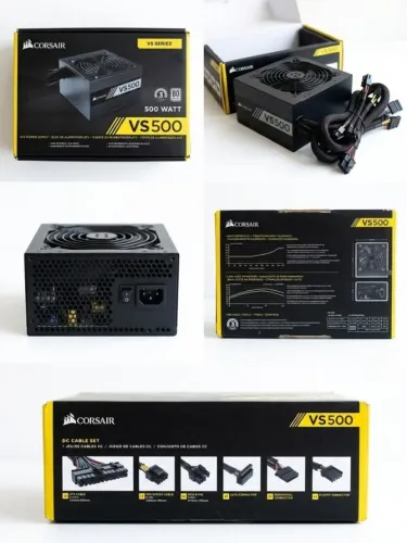 Fonte Corsair VS500 500W 80 Plus - Aceito cartão