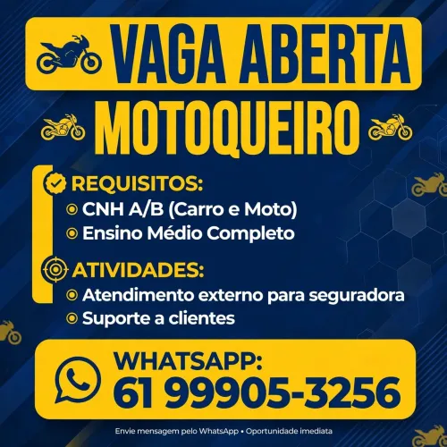 OPORTUNIDADE P/ MOTOQUEIRO