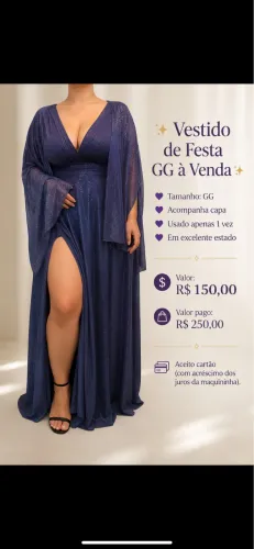 Vestido de festa azul
