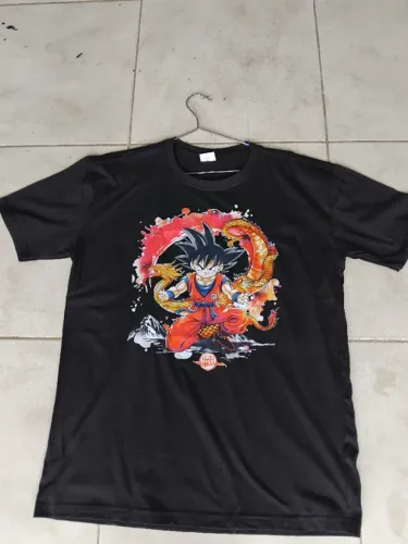 Blusa de Algodão Preta com Estampa