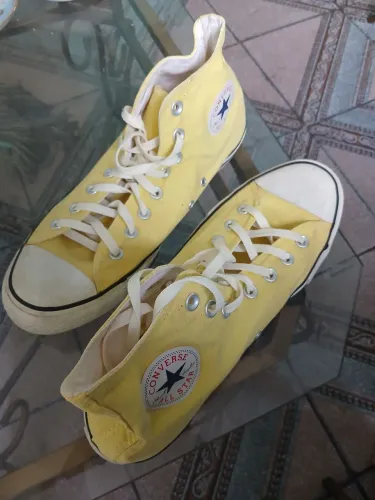 Tênis All Star Converse Chuck Taylor Cano Alto Amarelo tamanho 42