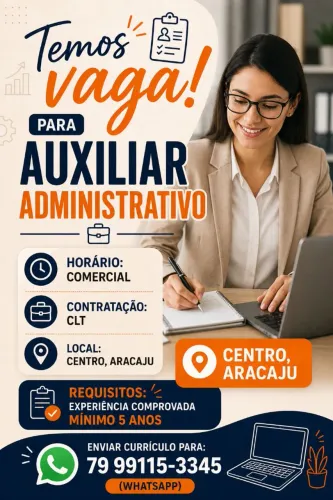 VAGA AUXILIAR ADMINISTRATIVO