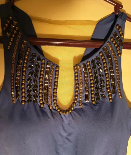 Body Azul Royal com Pedrarias e Bojo|Tam M
