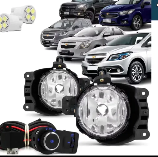 Kit Farol De Milha Onix Prisma 2012 2013 2014 2015 2016 2017 2018 2019