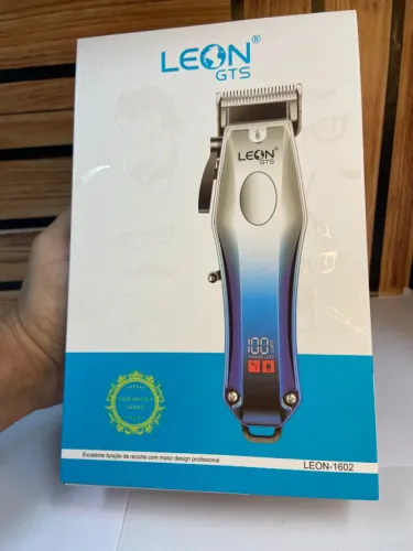 Máquina de Cortar Cabelo sem Fio Prata Azul Leon-1602 an9