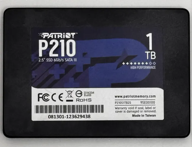 Ssa Patriot P210 De Itb Interface Sata III