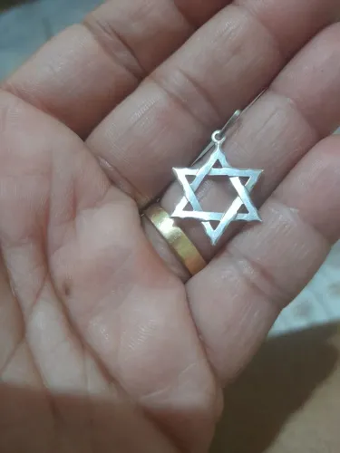 Pingente estrela de Davi prata 925