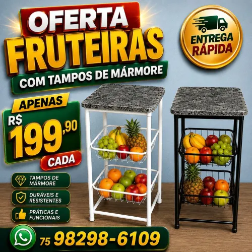 Fruteiras com tampos de mármore - Oferta