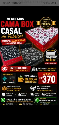 Cama box casal