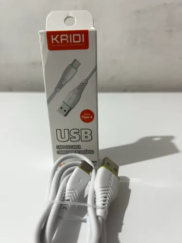 Cabo USB Tipo-C 1M Carregamento Rápido 3A Alta Corrente + Protetor de Cabo