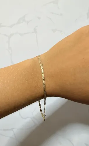 Pulseira em ouro 18k, com tons em ouro rose, ouro amarelo e ouro branco
