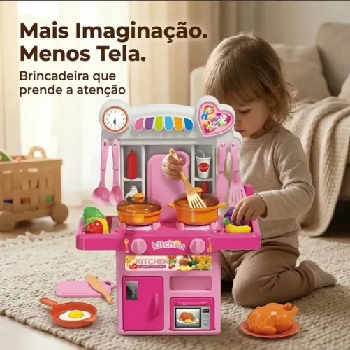 Cozinha Infantil de Brinquedo Completa com Acessórios