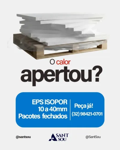 PROMOÇÃO | Pacote EPS isopor 20mm (6m²)
