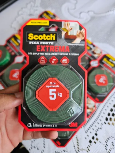 Fita Dupla Face 3M Scotch Fixa Forte Extrema (24mm x 2m) - Preço de Atacado!