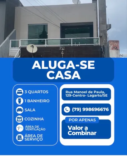 Aluga-se Casa - 3 Quartos | Ótima Localização