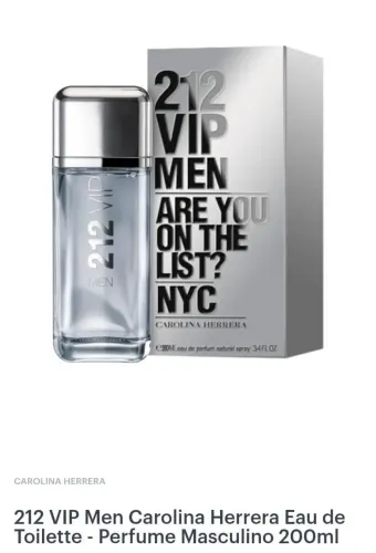 212vip Men Carolina Herrera EAu de toilette 200ml