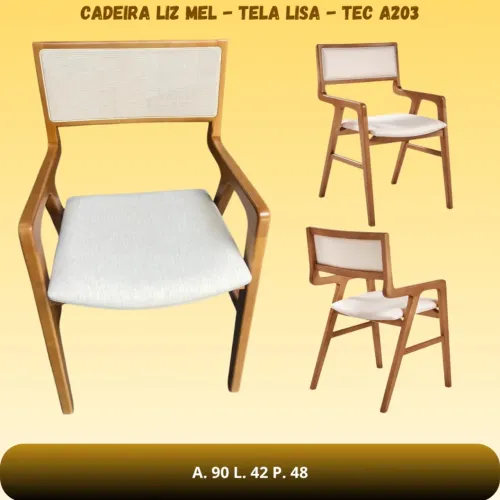 CADEIRA LIZ MEL - TELA LISA