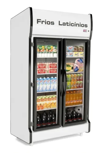 GELADEIRA EXPOSITORA VERTICAL CONSERVEX EXPOSITORES VERTICAIS AS 880L 2 PORTAS BRANCA 1.21