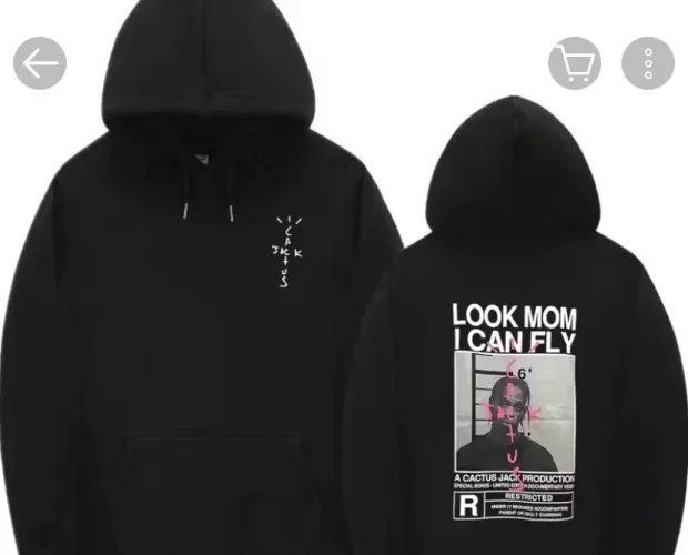 Moletom preto Travis Scott Cactus Jack