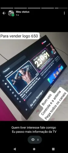 Vendo smart TV toda boa valor de 600