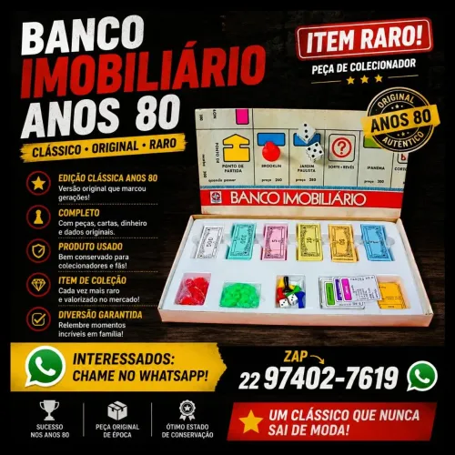 Banco imobiliário anos 80