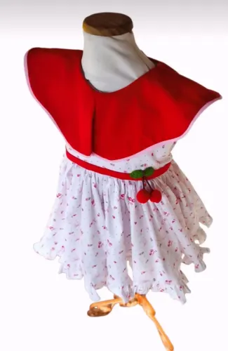 Vestido Infantil Cereja