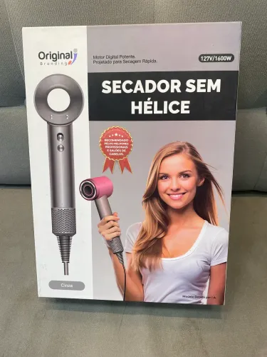 Secador de Cabelos sem Hélice 1600W Ultrassônico Profissional Secagem Rapida Original