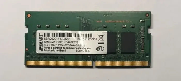Memória RAM SMART DDR4 8GB 3200MHz - Original retirada de Notebook Dell