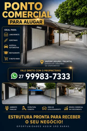 PONTO COMERCIAL - 200 m² - ENTRADA DO CONDOMÍNIO COM 320 APARTAMENTO PALMITAL/LAGUNA