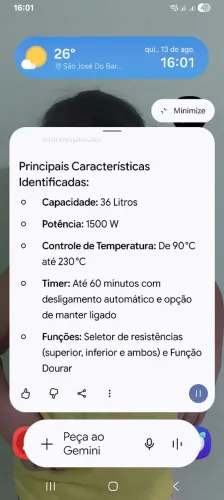 Forno elétrico Philco 36 litros