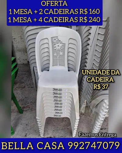 CADEIRA DE PLASTICO SMSM SEM D BRAÇO SMS COR DMD BRAN BRANCA