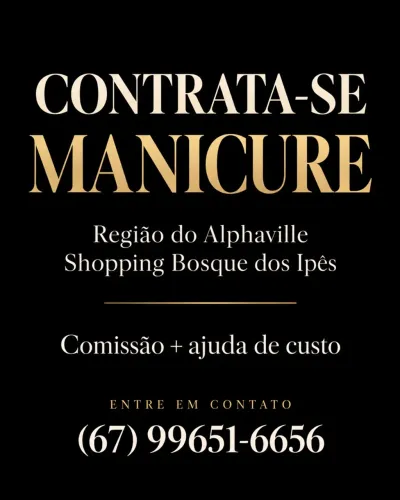 Vaga para manicure experiente
