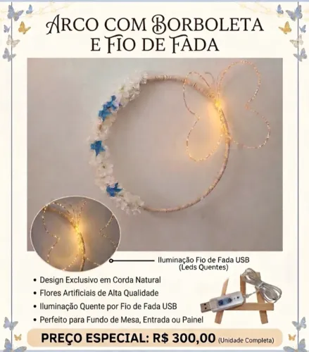 Arco para festa iluminado