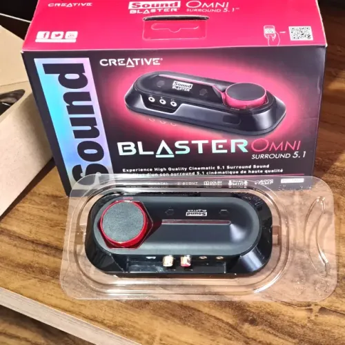 Placa de Som USB Creative Sound Blaster Omni Surround 5.1 24-bit, 96 kHz, 100 dB SNR