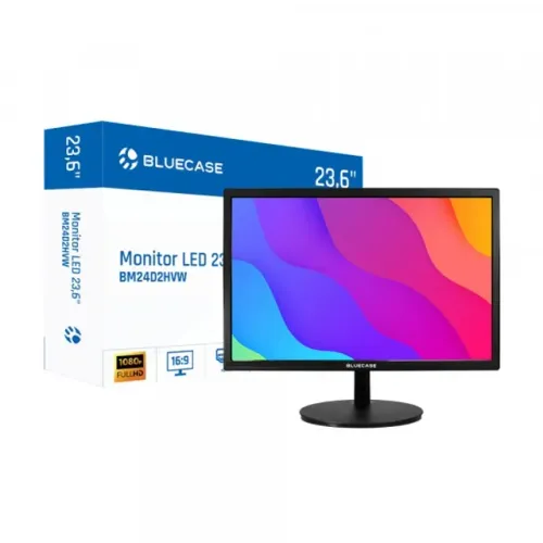 Monitor 23,6 Bluecase Bm24d2hvw Full Hd 1920x1080 75hz Hdmi Cor Preto 110v/240v