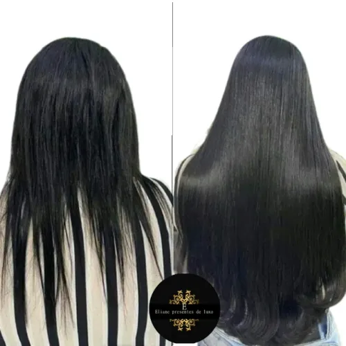 4  telas de cabelos bio humano preto.