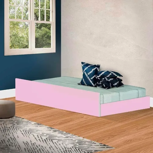 Cama Auxiliar Eleganza Sem Colchão Rosa Até 12x - Frete Grátis 