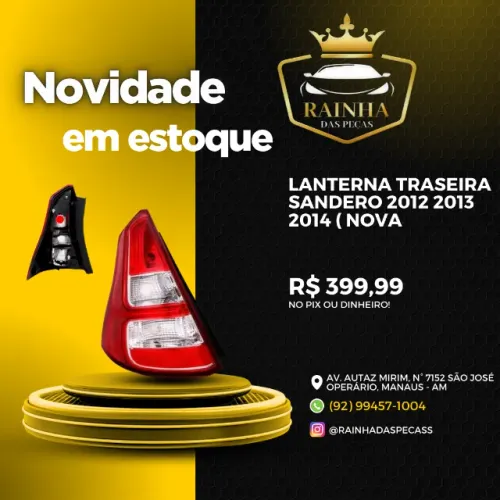 Lanterna Traseira Sandero 2012 2013 2014 Nova