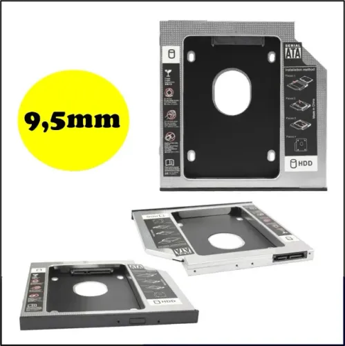 Adaptador Caddy Segundo Hd Ssd Sata P/ Apple Drive 9,5mm