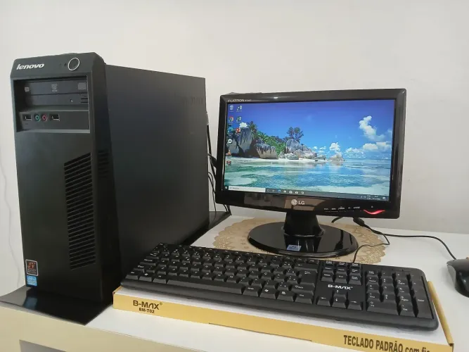 Computador Completo, monitor + mouse+ teclado + cabos, com garantia 