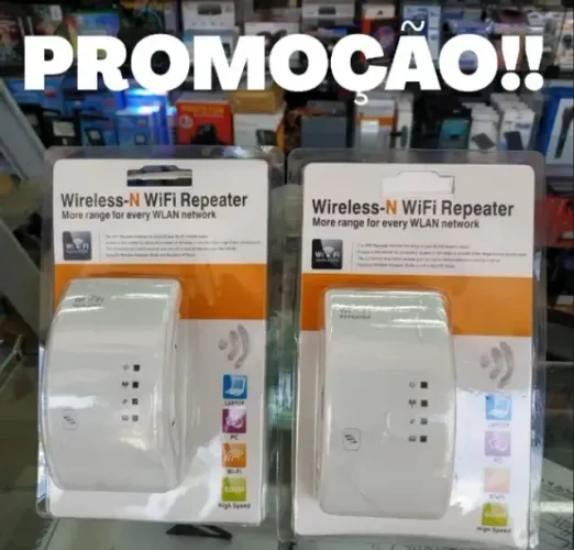 Repetidor De Sinal Wifi Amplificador Potente Sem Fio Turbo Cor Branco
